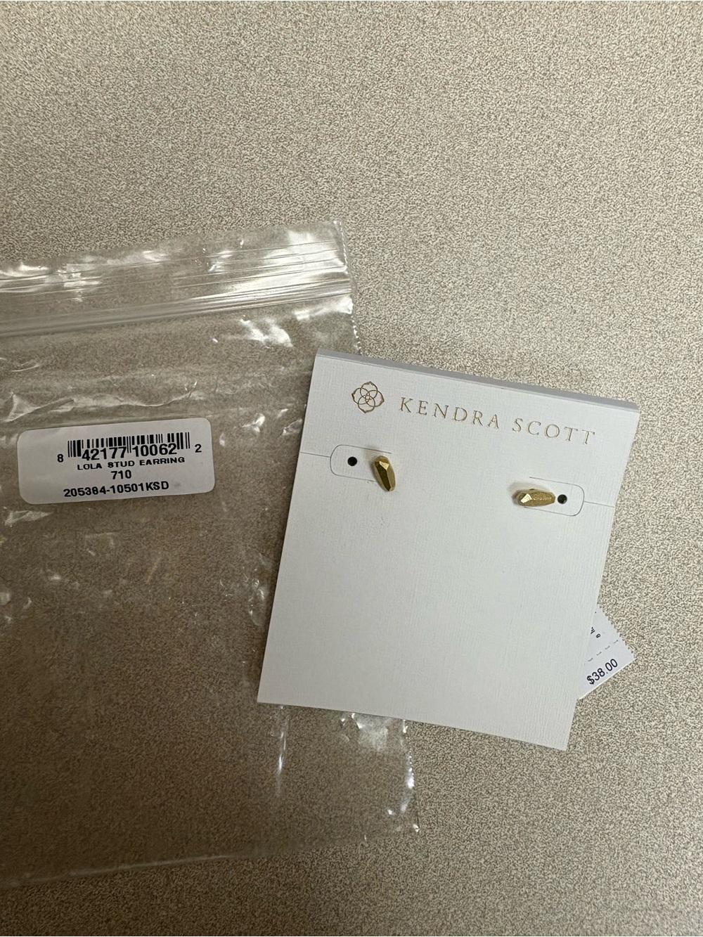 New Kendra Scott Kids Gold Faceted Lola Studs